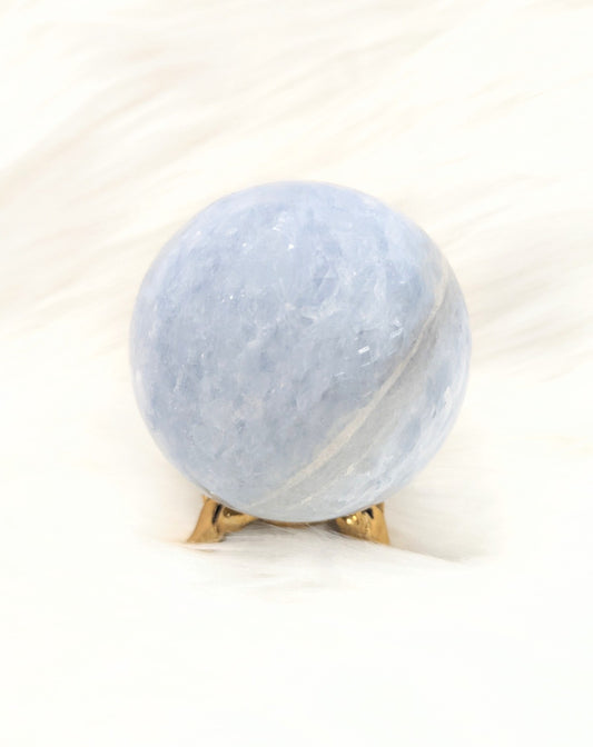 484g Blue Calcite Sphere