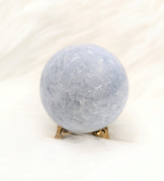 402g Blue Calcite Sphere